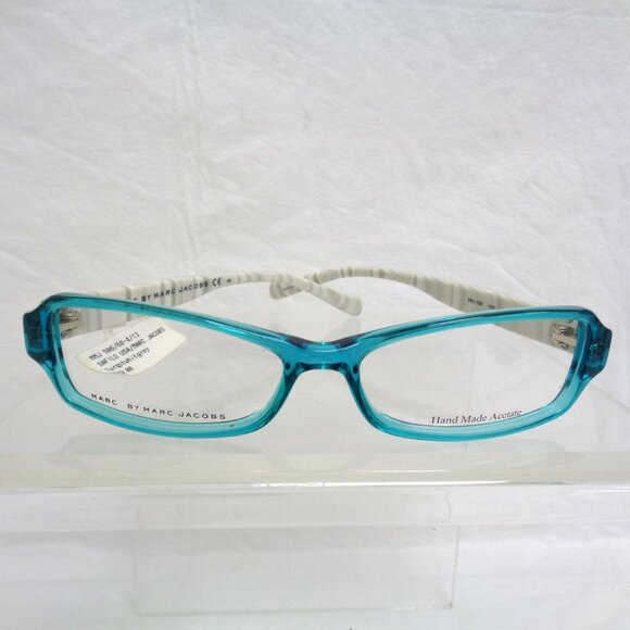 MARC BY MARC JACOBS eyeglasses Rectangle Turquoise Gray & White NWT - Picture 1 of 9